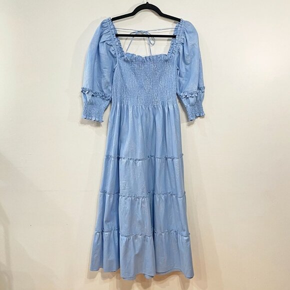 New Hill House Nesli Glitter Nap Dress Blue Medium - Picture 3 of 8